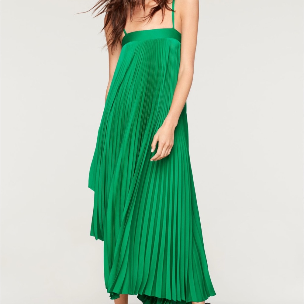 MILLY - STRETCH SILK PLEATED IRENE DRESS